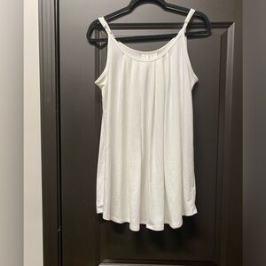 ZENANA off white tank/camisole. Pleated back. Size large.